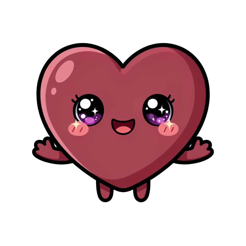 BHB heart mascot waving